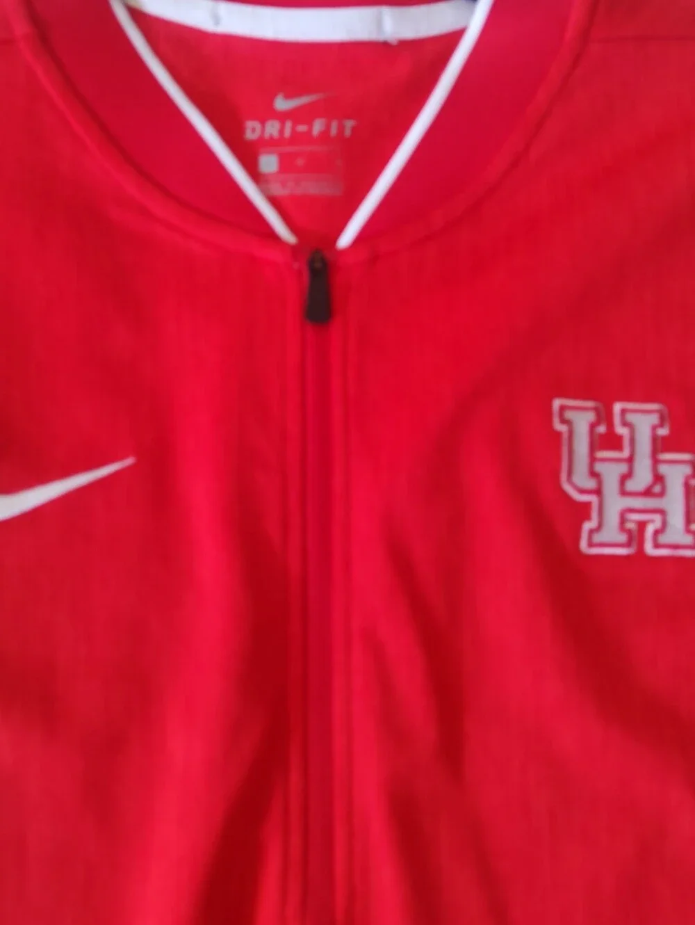 Nike Men’s Red Quarter-Zip UH Dri-FIT Pullover Men's Large University Of Houston